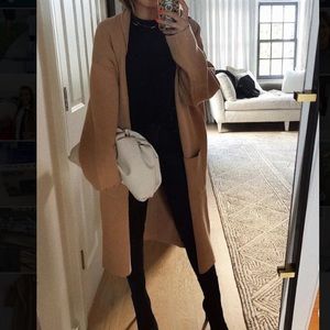 Mango knitted unstructured coat with tags